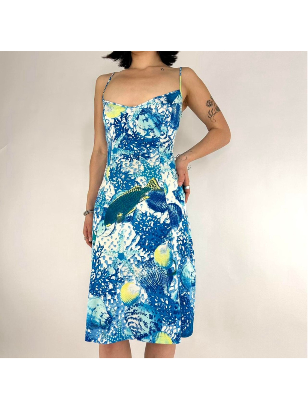 vintage Blumarine ocean print dress